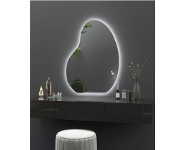 Зеркало с парящей подсветкой для ванной комнаты Груша