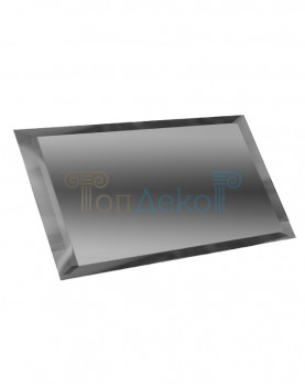 Прямоугольная зеркальная плитка графит 480х120 мм